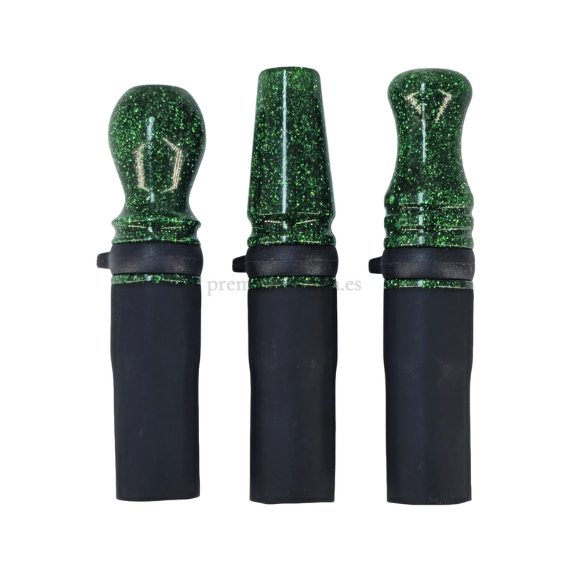 Boquilla de Resina Premium Shisha Purpurina Verde