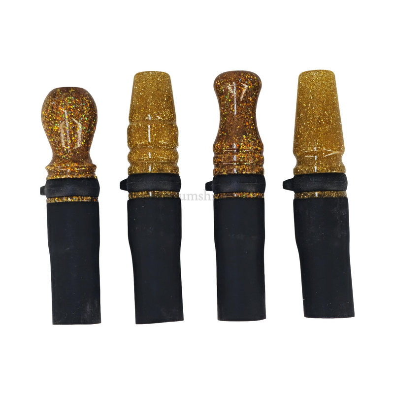 Boquilla de Resina Premium Shisha Purpurina Amarilla