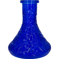 Base Premium Shisha Mini Tallada Azul - Frontal - Premium Shisha