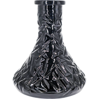 Base Premium Shisha Mini Tallada Negra - Frontal - Premium Shisha
