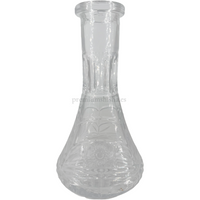 Base Premium Shisha Pirámide Flores Transparente