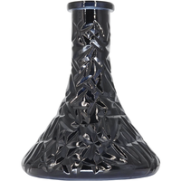 Base Premium Shisha Tallada Negra - Frontal - Premium Shisha