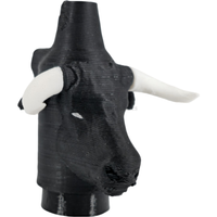 Boquilla 3D Premium Shisha Bull Black - Frontal - Premium Shisha