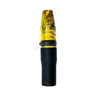 Boquilla de Resina Premium Shisha Purpurina Amarilla - Frontal - Premium Shisha