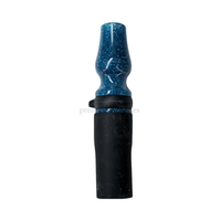 Boquilla de Resina Premium Shisha Purpurina Azul - Frontal - Premium Shisha