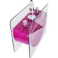 Cachimba Acrylic Hookah D Shape Rosa - Detalle 1 - Premium Shisha