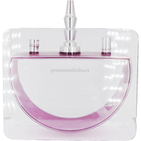 Cachimba Acrylic Hookah D Shape Rosa - Frontal - Premium Shisha