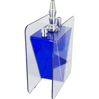 Cachimba Acrylic Hookah V Shape Azul - Detalle 1 - Premium Shisha