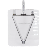 Cachimba Acrylic Hookah V Shape Negra - Frontal - Premium Shisha