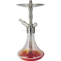 Cachimba Aladin MVP 340 Plateada y Roja - Frontal - Premium Shisha