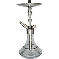 Cachimba Aladin MVP 360 Transparente anillo Plateado - Frontal - Premium Shisha