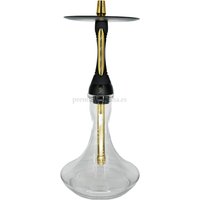Cachimba Alphi S Negra Mate - Frontal - Premium Shisha