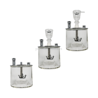 Cachimba Crown Crystal Transparente - Frontal - Premium Shisha