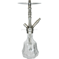 Cachimba Crystalia Mini Plateada - Frontal - Premium Shisha