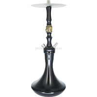 Cachimba Maklaud Dzen Buddha Negra y Dorada - Frontal - Premium Shisha
