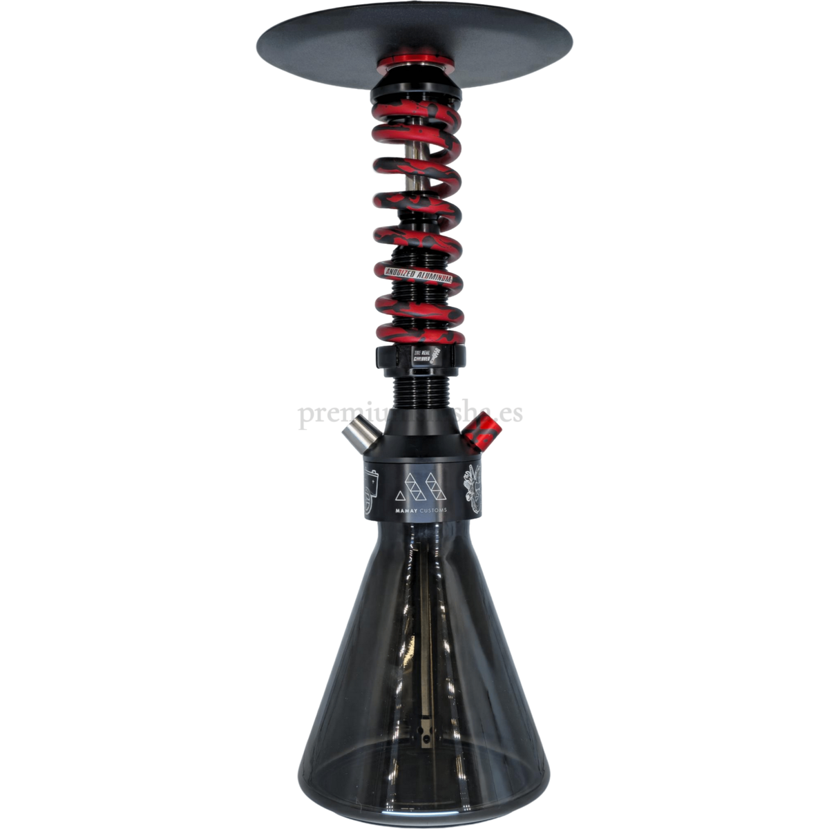 Cachimba Mamay Coilover Roja Splash - Frontal - Premium Shisha