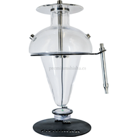 Cachimba Oduman N5 Transparente y Negra - Frontal - Premium Shisha