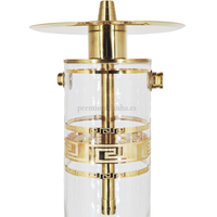 Cachimba Oduman x El Nefes Clear Transparente y Dorada - Detalle 1 - Premium Shisha