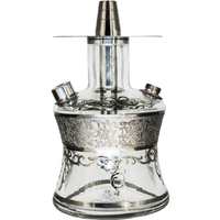 Cachimba Oduman x El Nefes N2 travel Plateada - Frontal - Premium Shisha