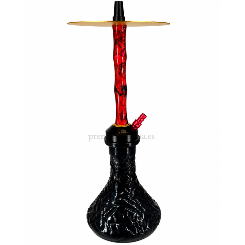 Cachimba The God Shisha Ares Resin Roja y Negra