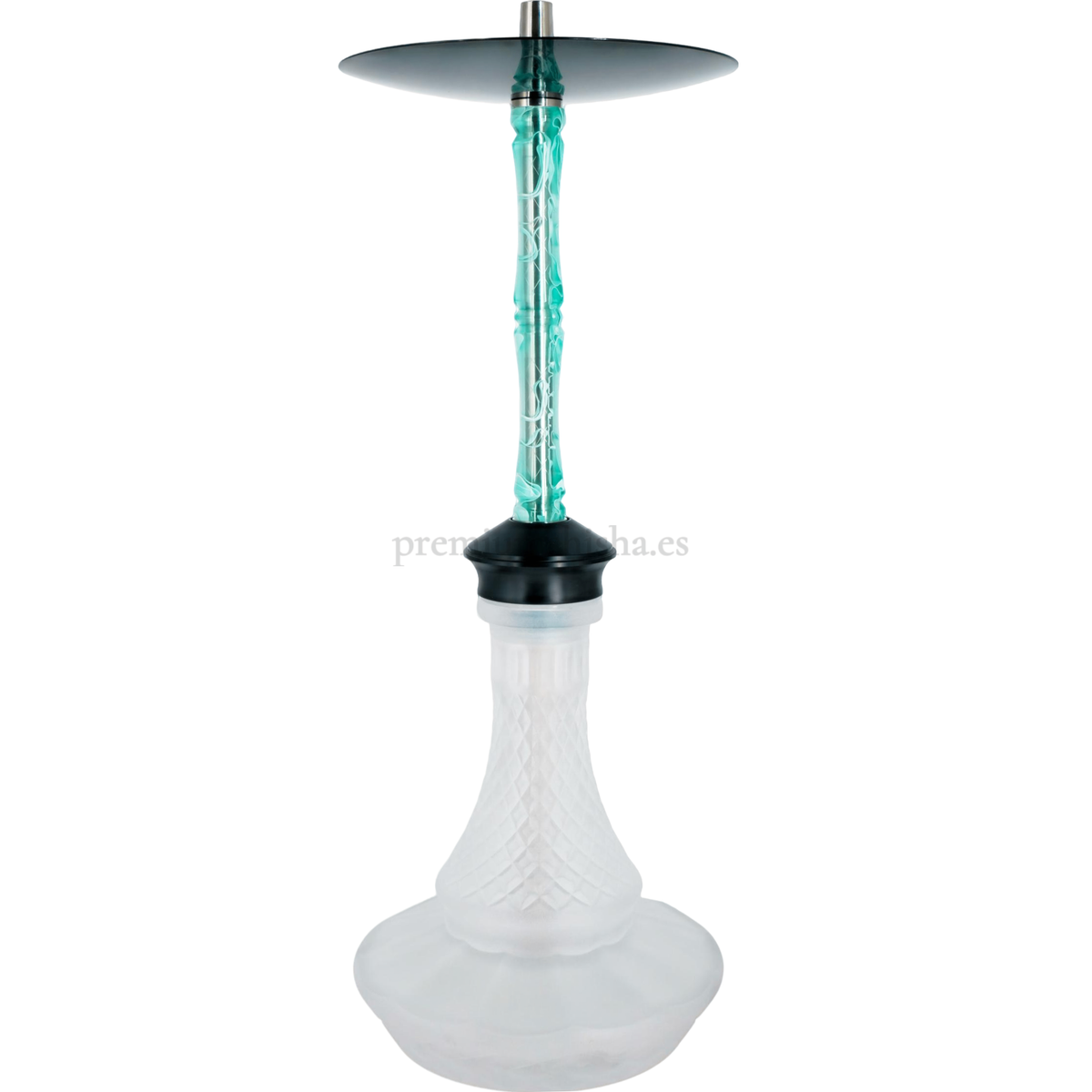 Cachimba WD Resin Waves Turquesa - Frontal - Premium Shisha