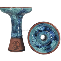 Cazoleta Art Bar Glaze V2 Phunnel Turquesa y Azul - Frontal - Premium Shisha