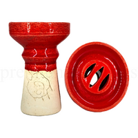 Cazoleta Cachimberos Grizzly Phunnel Roja - Frontal - Premium Shisha