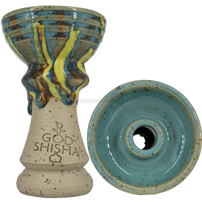 Cazoleta God Shisha Mosaic Amarilla y Azul