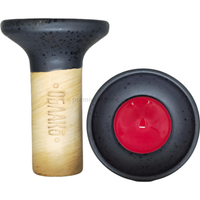 Cazoleta Oblako Flow Negra y Roja - Frontal - Premium Shisha