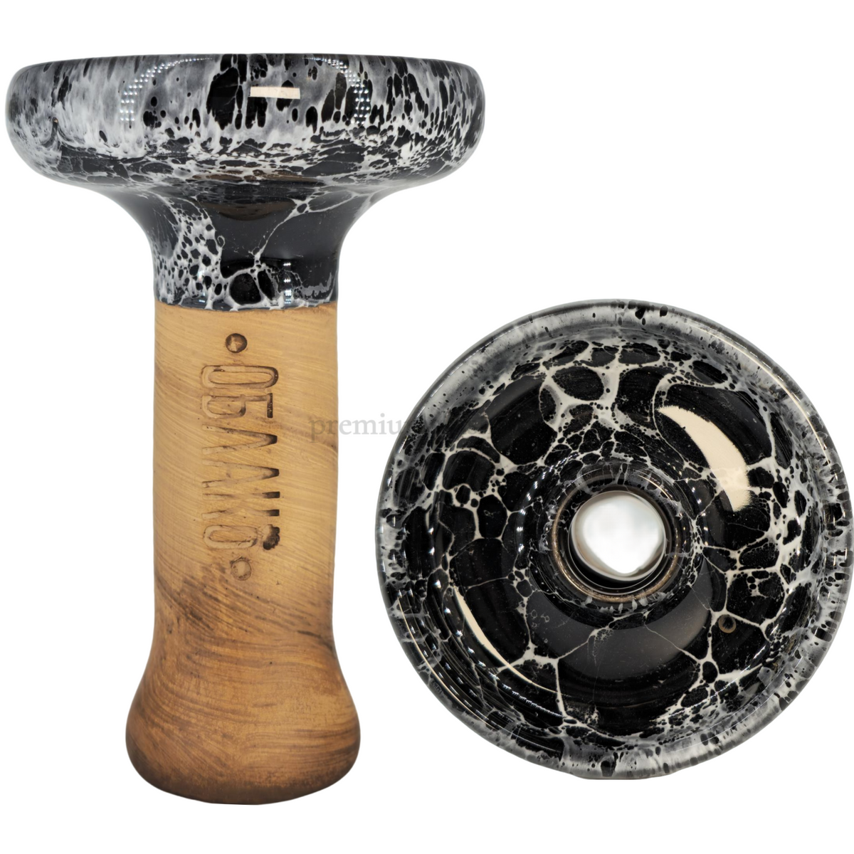 Cazoleta Oblako Phunnel L Black Marble - Frontal - Premium Shisha