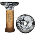 Cazoleta Oblako Phunnel S Negra y Blanca - Frontal - Premium Shisha