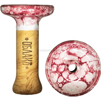 Cazoleta Oblako Phunnel S Roja y Blanca - Frontal - Premium Shisha