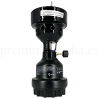 Hornillo de Gas Hookah Flame Negro - Frontal - Premium Shisha