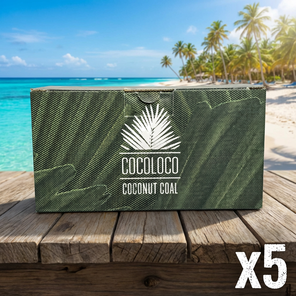 Pack Carbón Cocoloco 5kg 27mm - Frontal - Premium Shisha