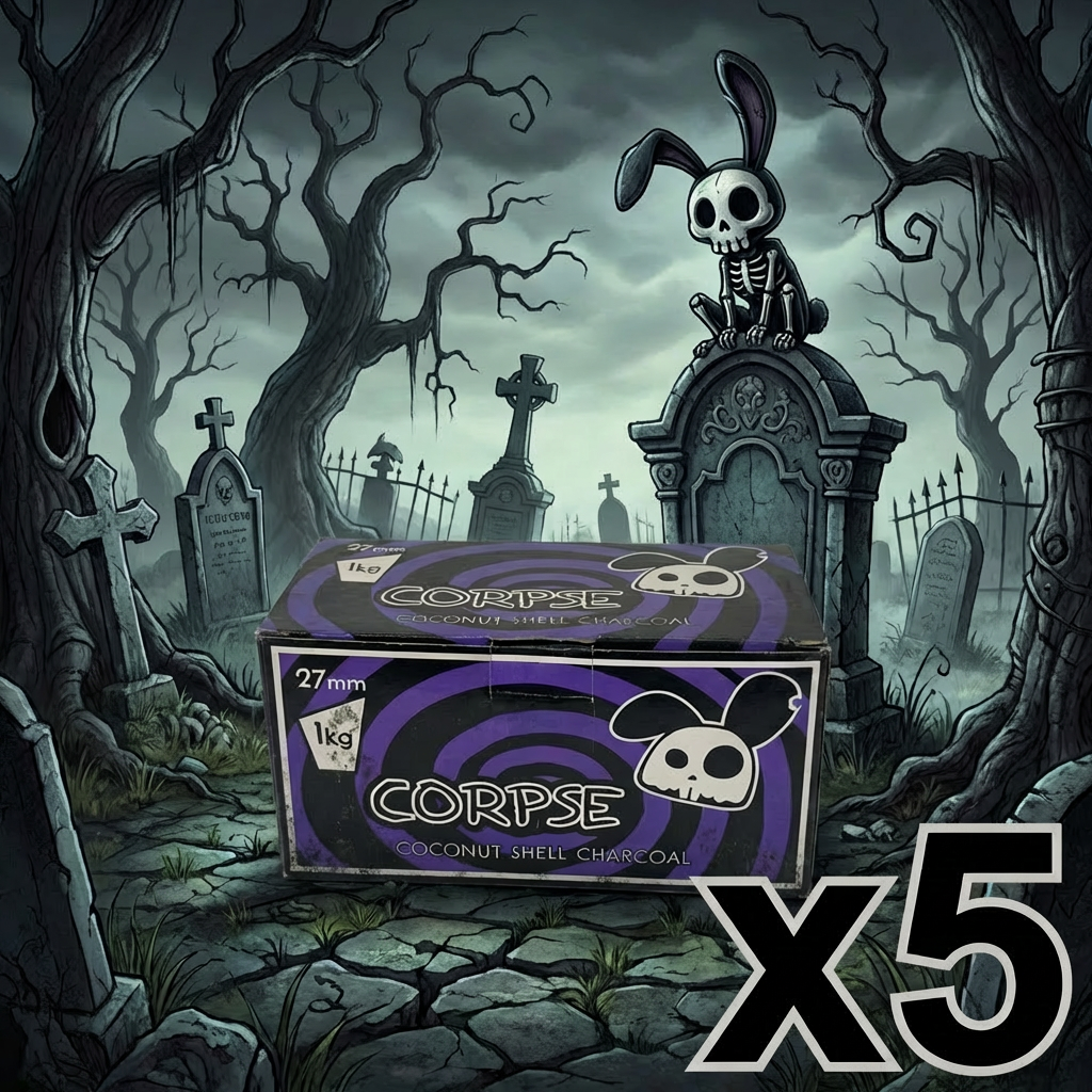 Pack Carbón Corpse 5kg 27mm - Frontal - Premium Shisha