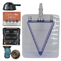 Pack Iniciación Acrilic V Shape Azul - Frontal - Premium Shisha