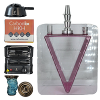 Pack Iniciación Acrilic V Shape Rosa - Frontal - Premium Shisha