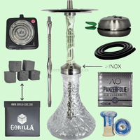 Pack Profesional Inoxidable Verde - Frontal - Premium Shisha