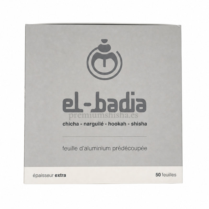 Papel de aluminio El-Badia Hojas Plateado 40μ 50