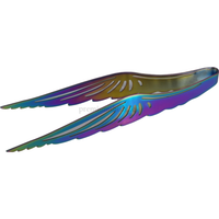 Pinza Premium Shisha Alas Cromada - Frontal - Premium Shisha