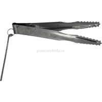 Pinza Premium Shisha Plateada - Frontal - Premium Shisha