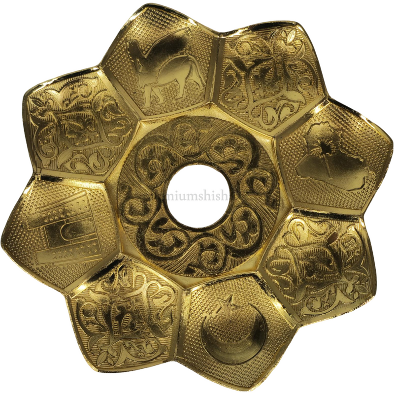 Plato Cachimba Tradicional Premium Shisha Dorado