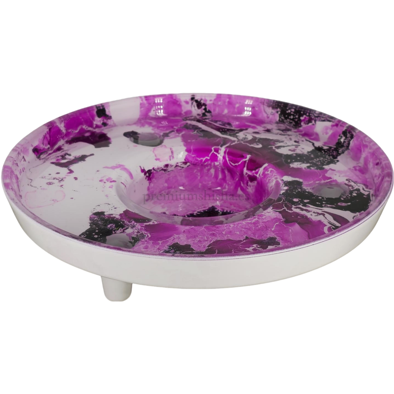 Tapete Premium Shisha LED Tray Handmade Glass Lila