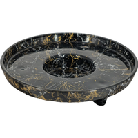 Tapete Premium Shisha LED Tray Handmade Glass Negro - Frontal - Premium Shisha