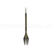 Tenedor Punzón Animalesys Dorado - Frontal - Premium Shisha