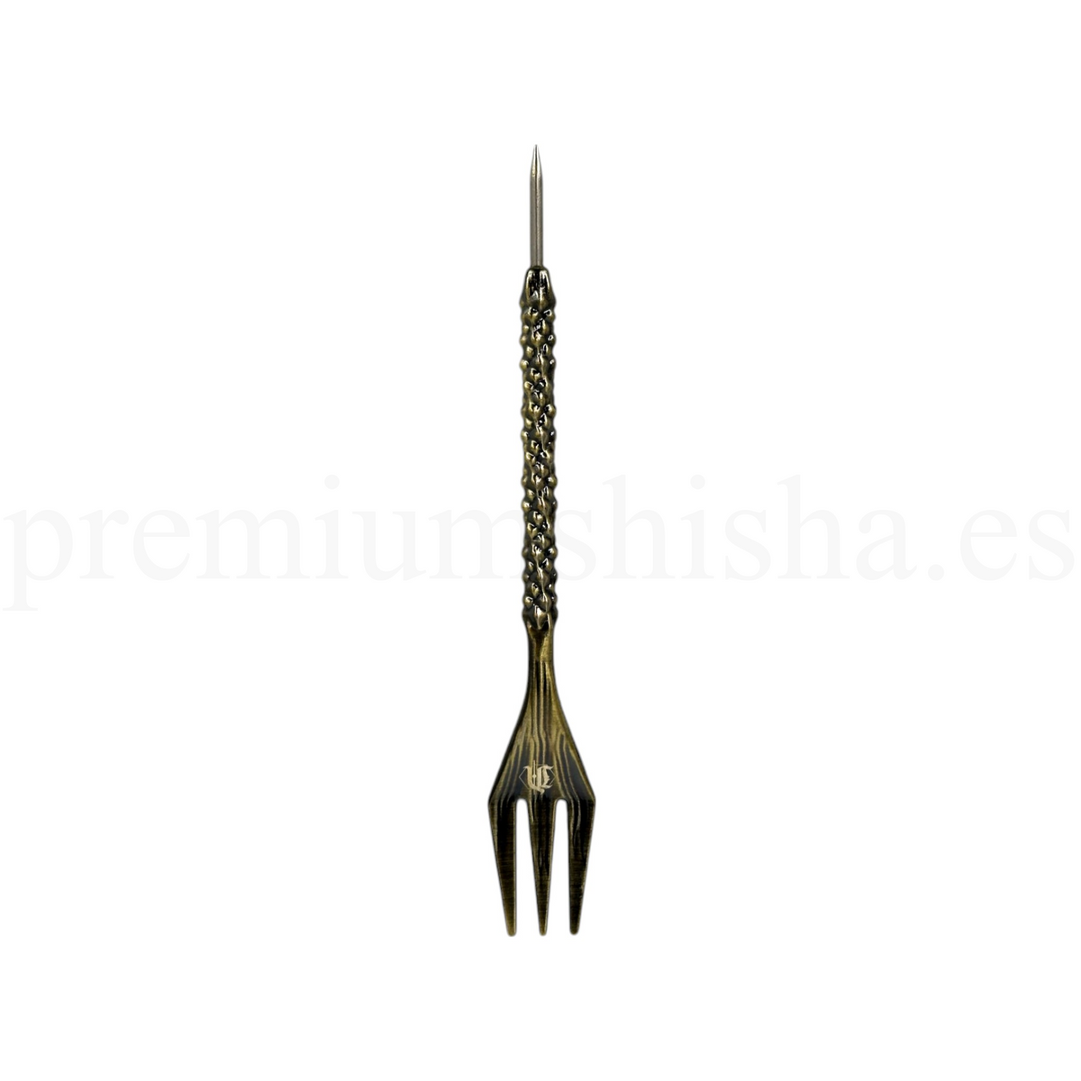 Tenedor Punzón Animalesys Dorado - Frontal - Premium Shisha