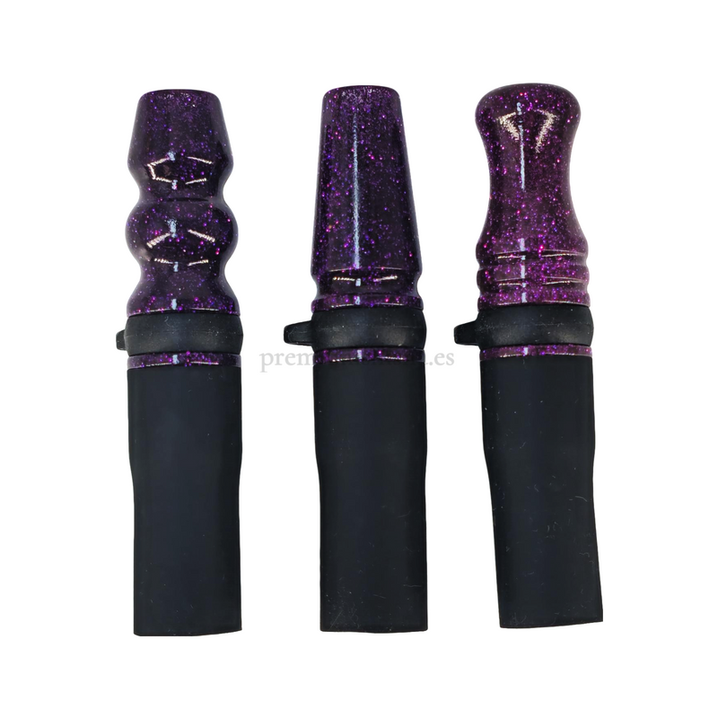 Boquilla de Resina Premium Shisha Purpurina Lila