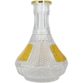 Base Cachimba Egipcia Tallada Transparente - Frontal - Premium Shisha