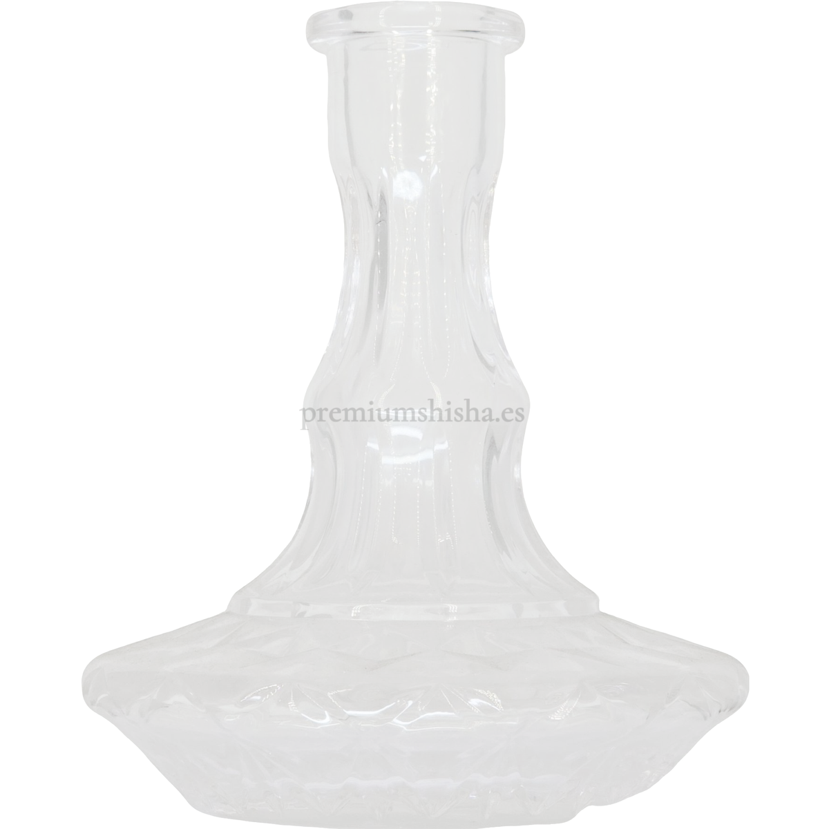 Base Premium Shisha Alemana Tallada Transparente - Frontal - Premium Shisha