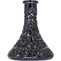 Base Premium Shisha Tallada Negra - Frontal - Premium Shisha